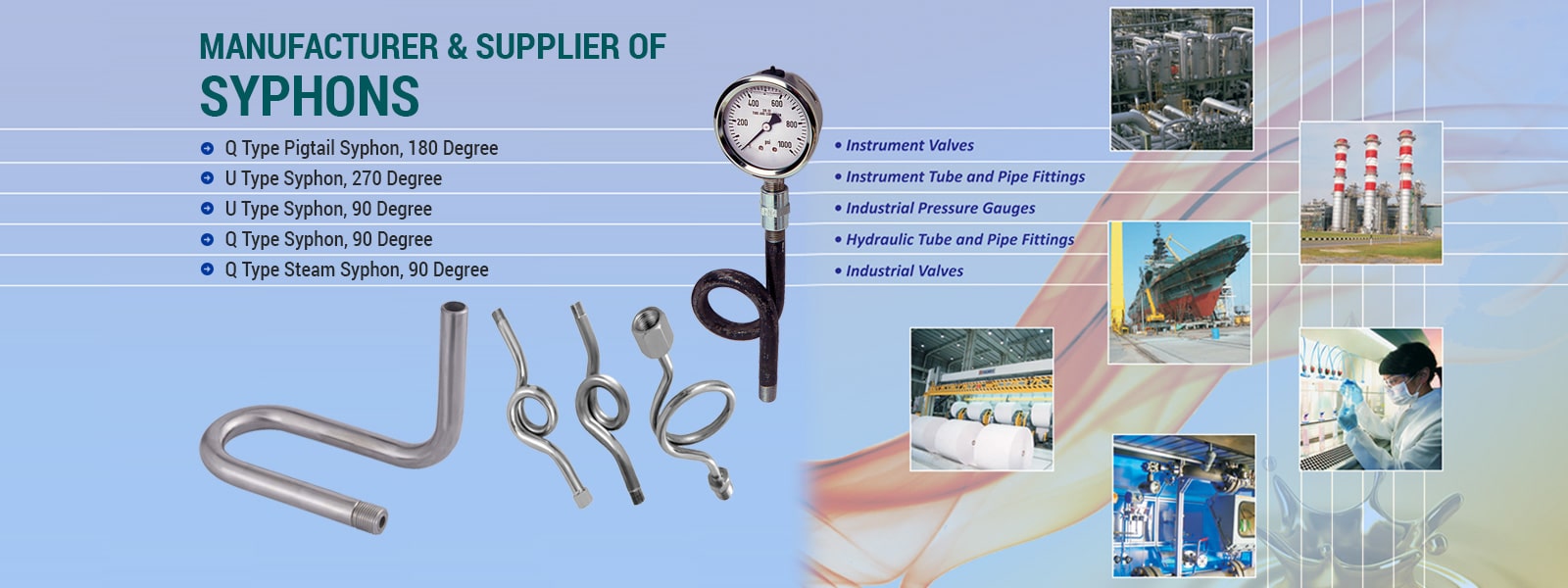 syphon pipe Syphon Manufacturer and Supplier in India